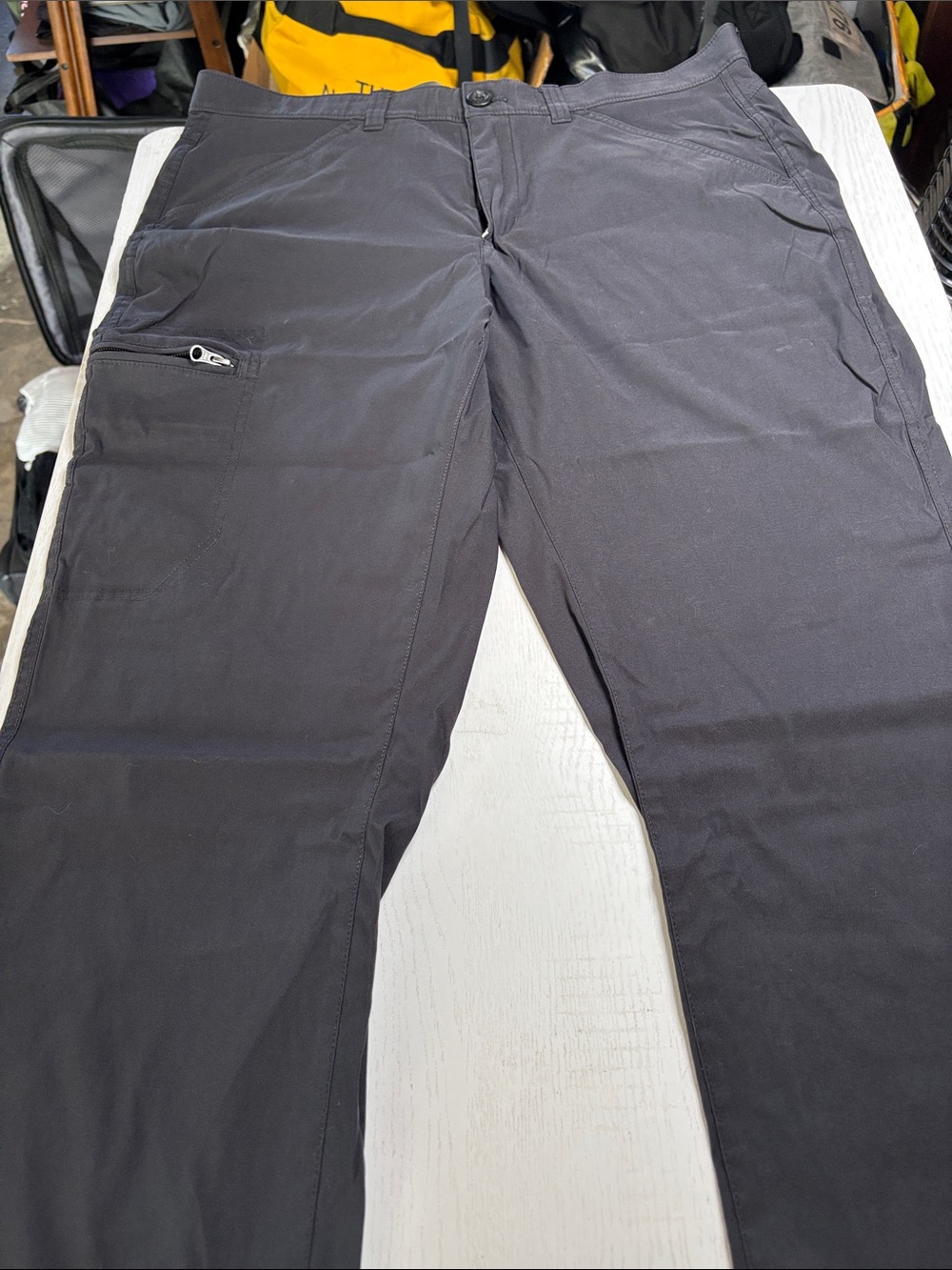 Eddie Bauer Black Cargo Pants with Zip Pocket